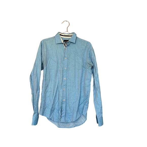 Zara Man Blue Slim Fit Button Down Shirt - Medium - Picture 1 of 5